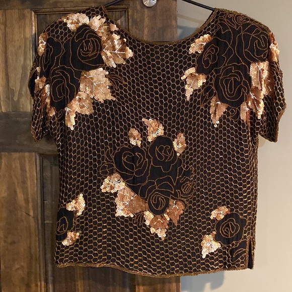 Vintage beaded Blouse - Picture 3 of 4